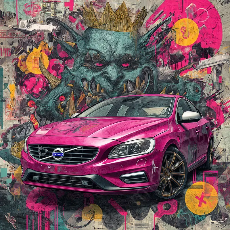 Cars On The Street Graffitti Background