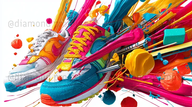 Neon Object Burst Collages