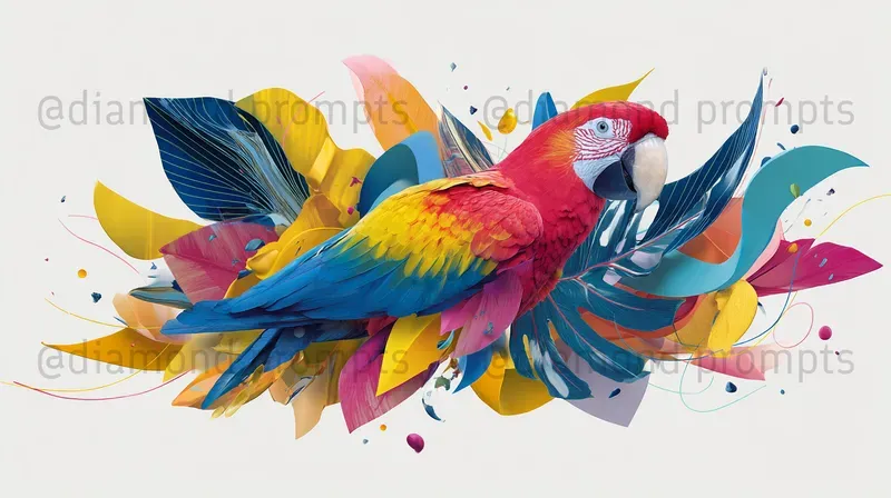 Neon Object Burst Collages