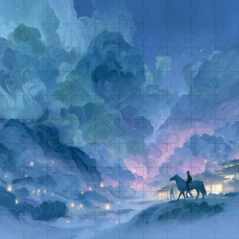 Watercolor Ghibli Mist Dream Paintings