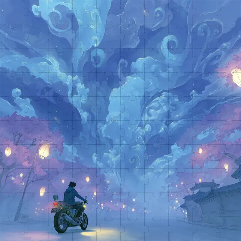 Watercolor Ghibli Mist Dream Paintings