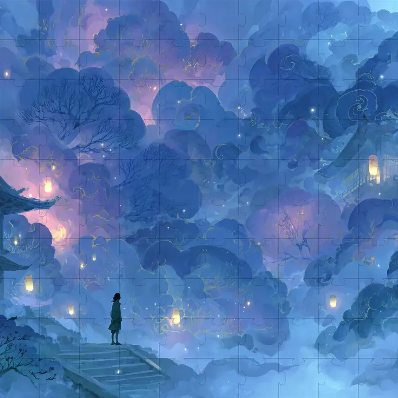 Watercolor Ghibli Mist Dream Paintings