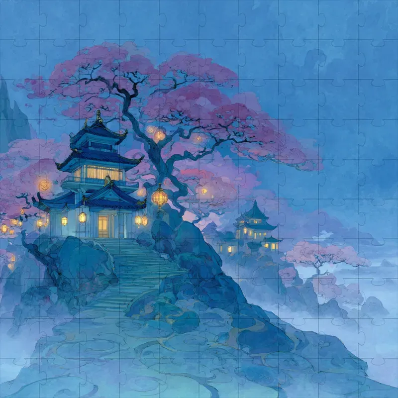 Watercolor Ghibli Mist Dream Paintings