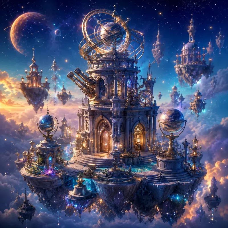 Celestial Floating Worlds