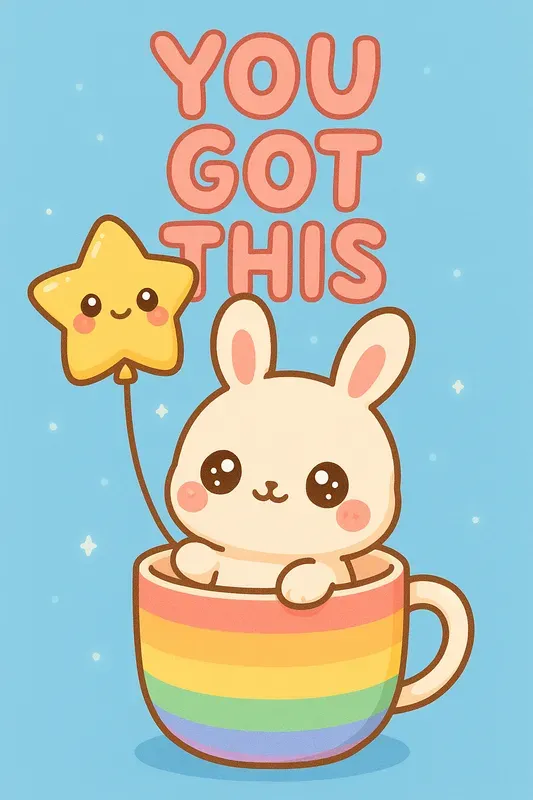 Kawaii Motivational Character Posters