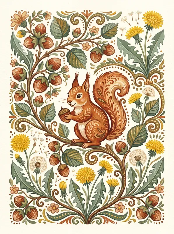 Cozy Gouache Folk Art