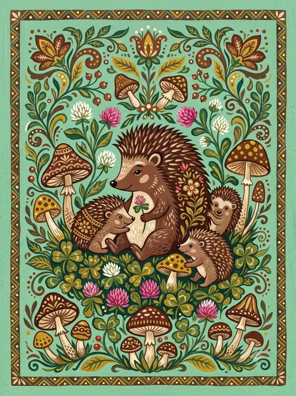 Cozy Gouache Folk Art