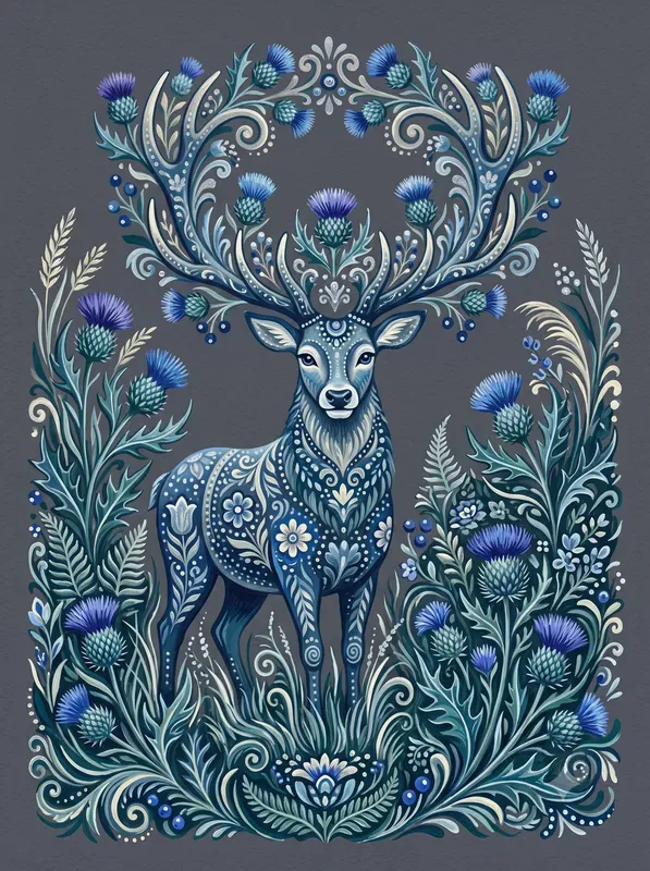 Cozy Gouache Folk Art