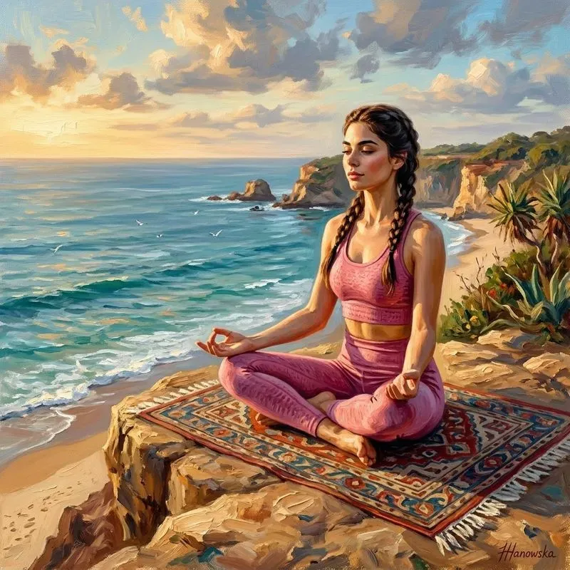 Yoga In Oil Paintings
