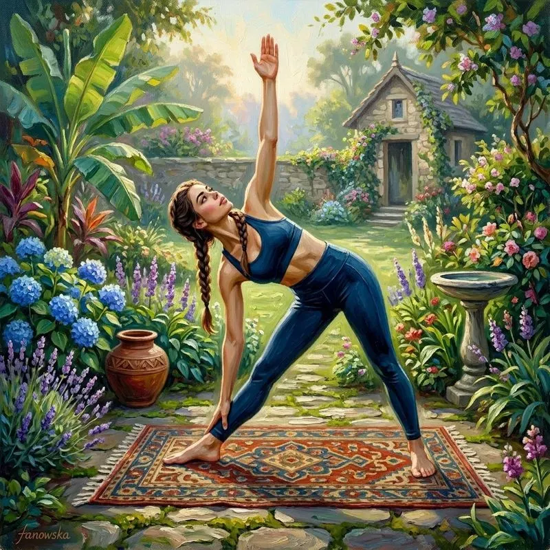 Yoga In Oil Paintings