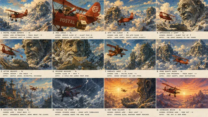 Whimsical Ghibli Storyboard Pilot Art