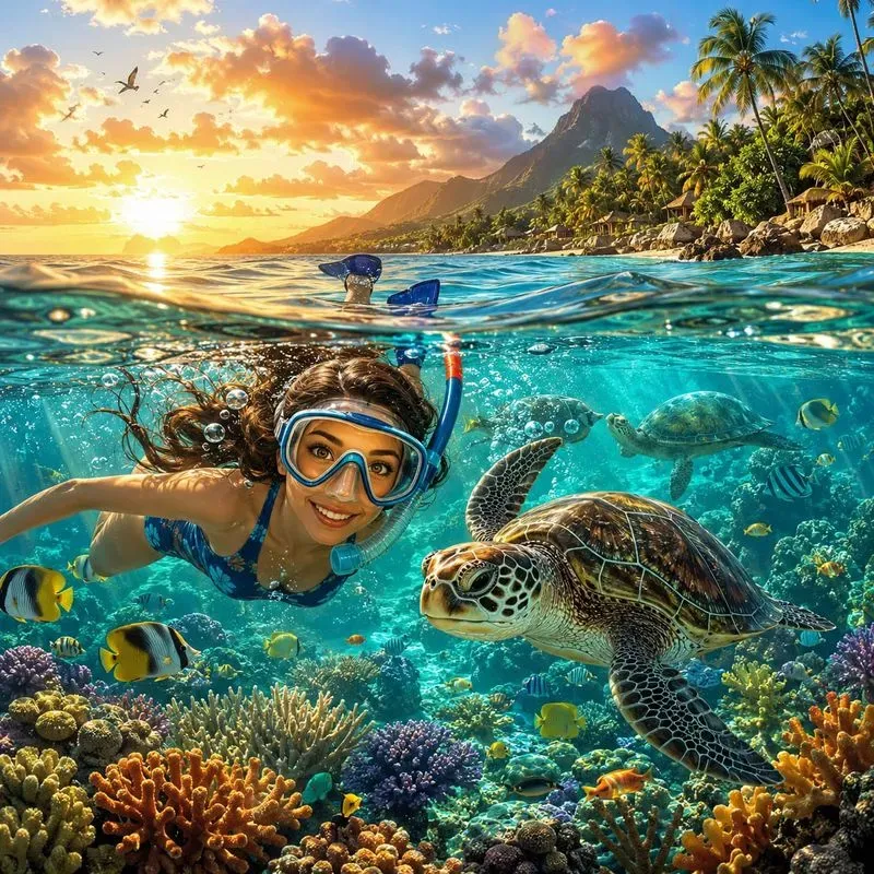 Split View Snorkeling Art