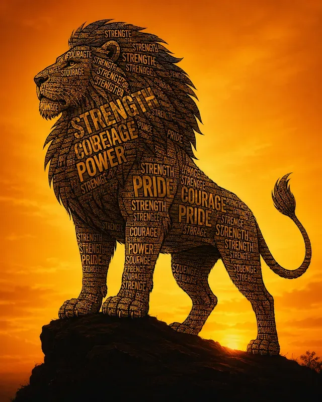 Typography Animal Silhouette Posters