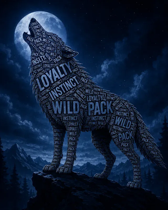 Typography Animal Silhouette Posters