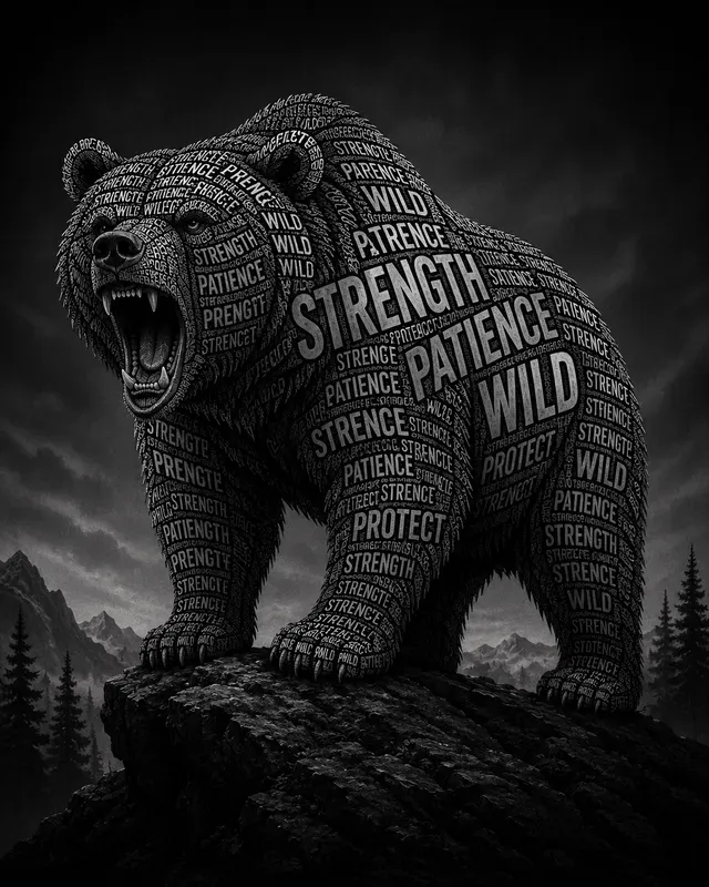 Typography Animal Silhouette Posters