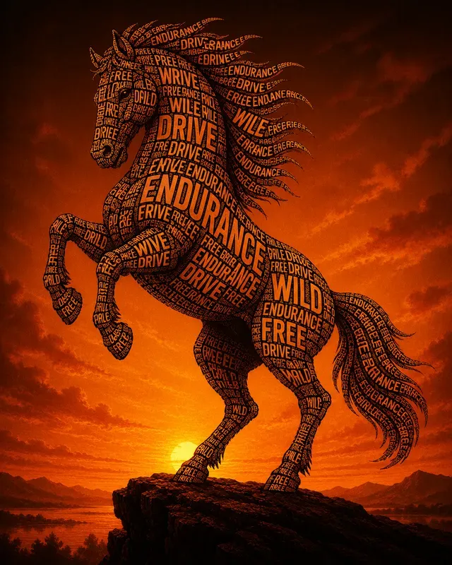 Typography Animal Silhouette Posters