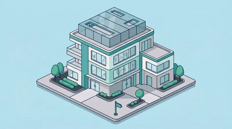 Clean Isometric Building Illustrations