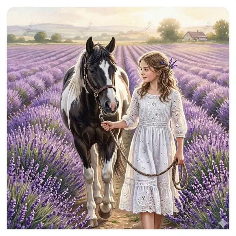 Women And Horses Gouache Illustrations