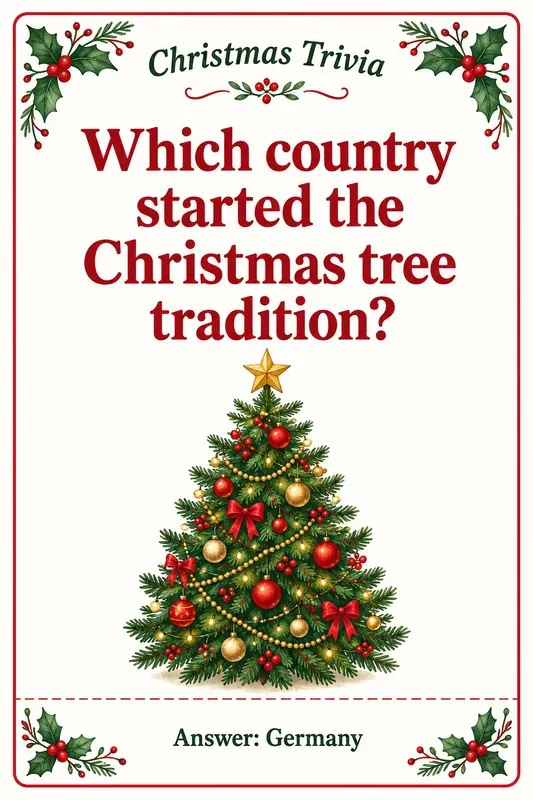 Christmas Trivia Game Cards