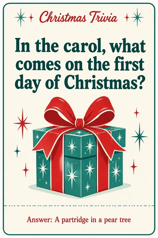 Christmas Trivia Game Cards