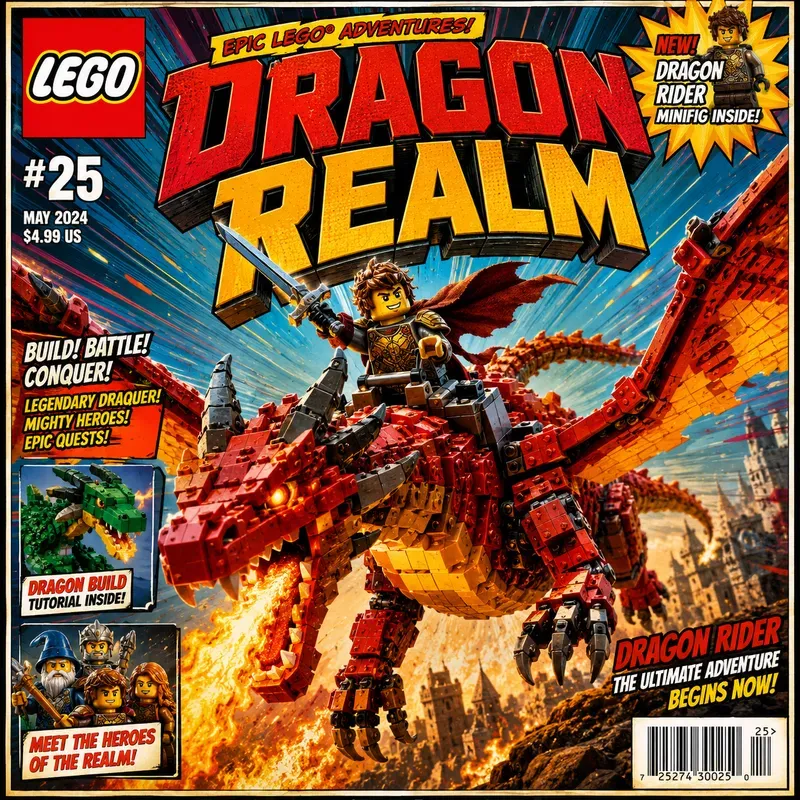 Lego Vintage Comic Covers