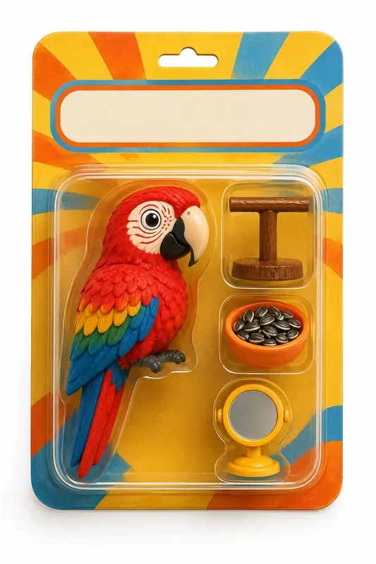 Cute Pet Action Figures In Toy Packaging