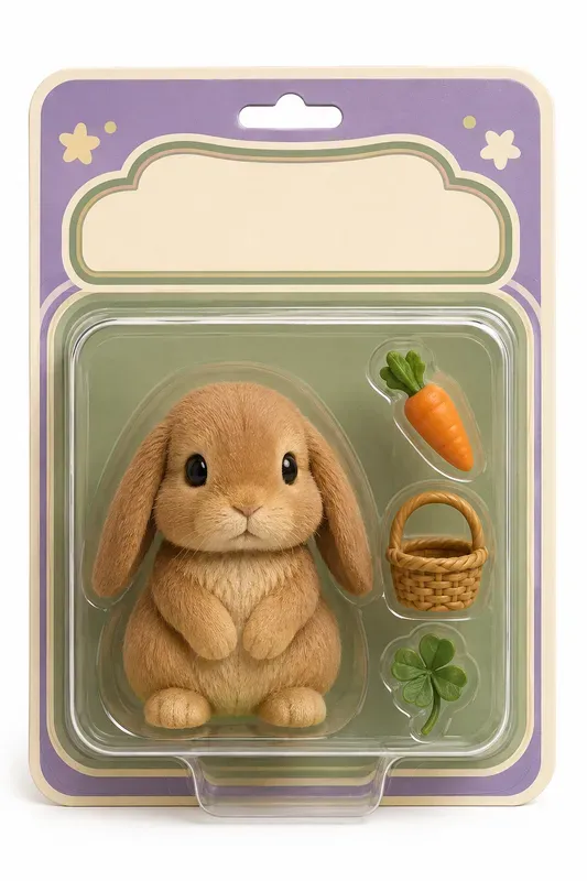 Cute Pet Action Figures In Toy Packaging