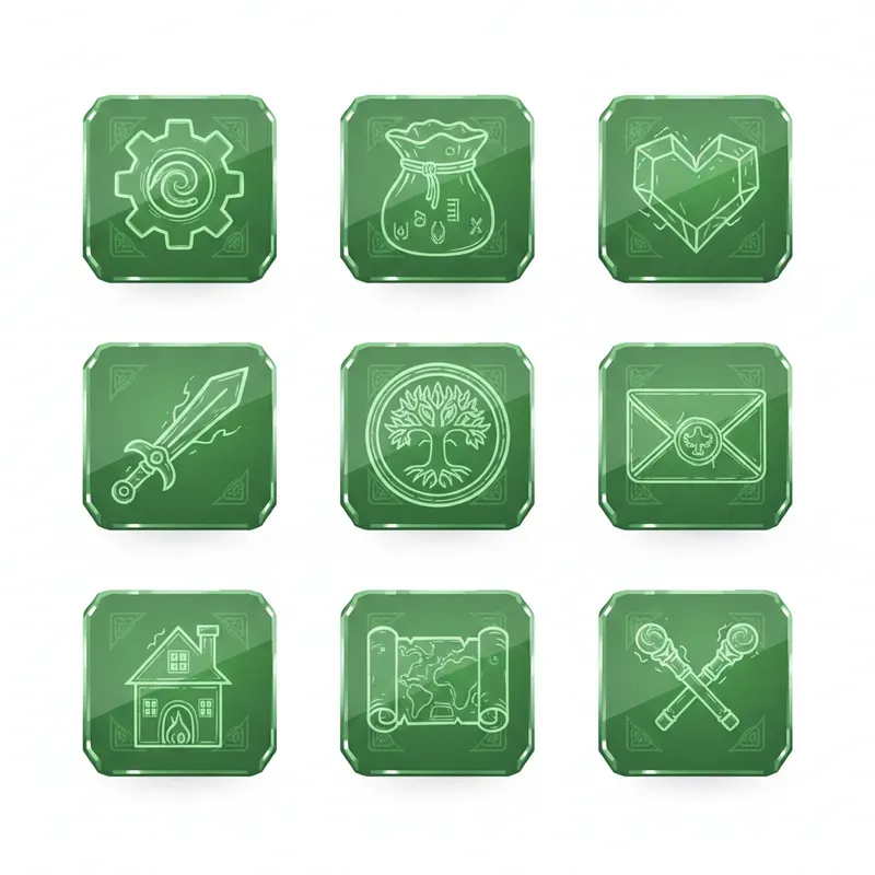 Glassmorphism UI Game Asset Kits