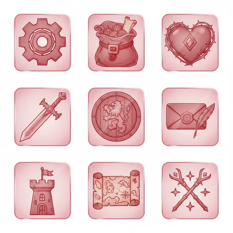 Glassmorphism UI Game Asset Kits