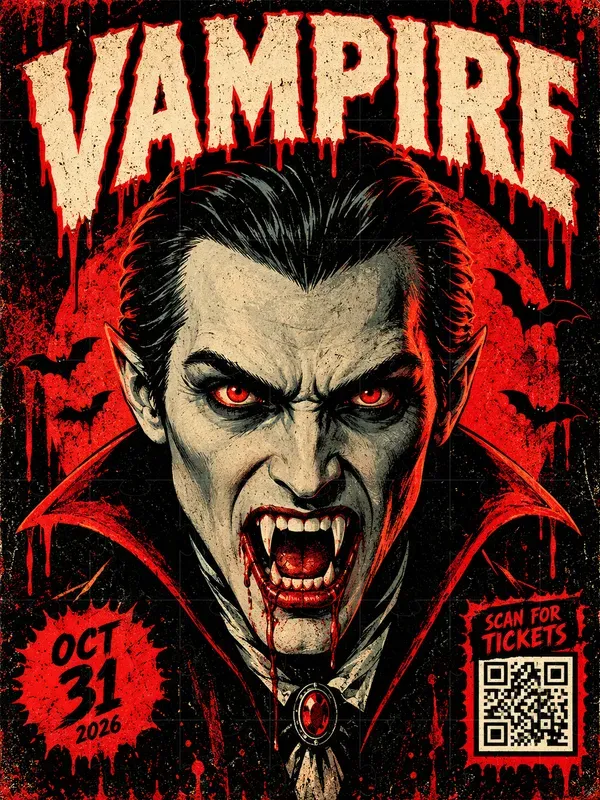 Comic Horror Party Poster Designs