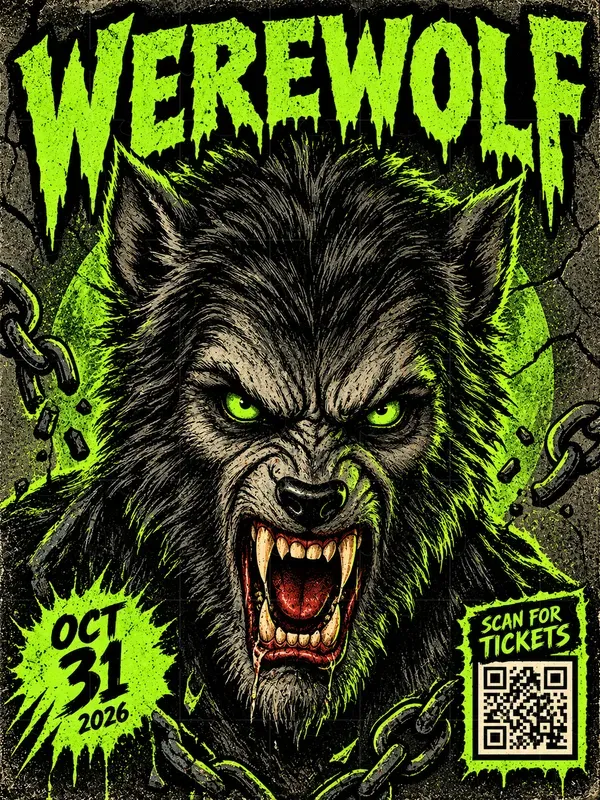 Comic Horror Party Poster Designs