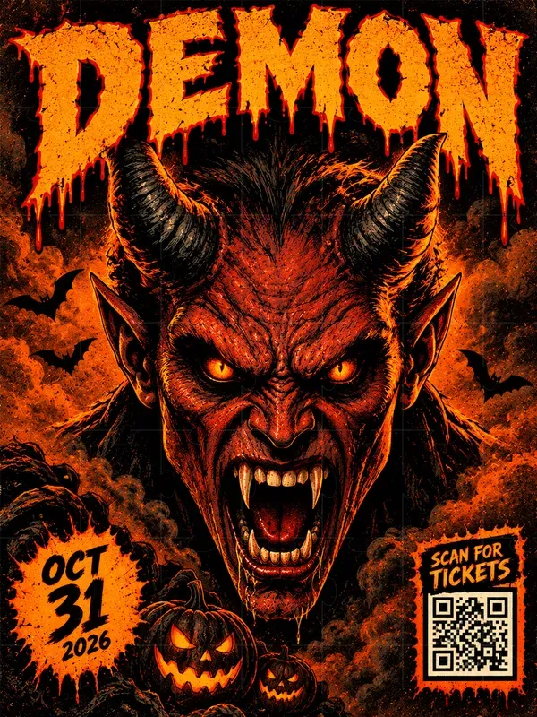 Comic Horror Party Poster Designs