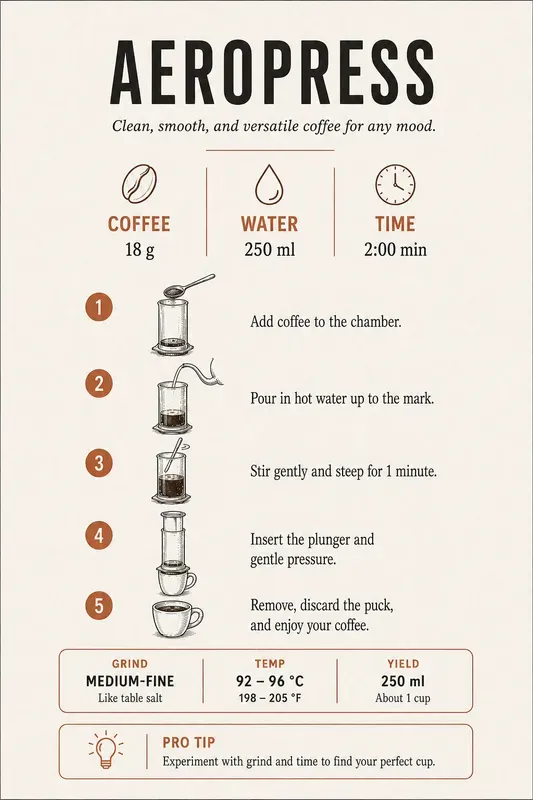 Coffee Brewing Guide Poster Generator