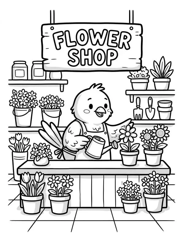 Cute Animal Coloring Book Pages