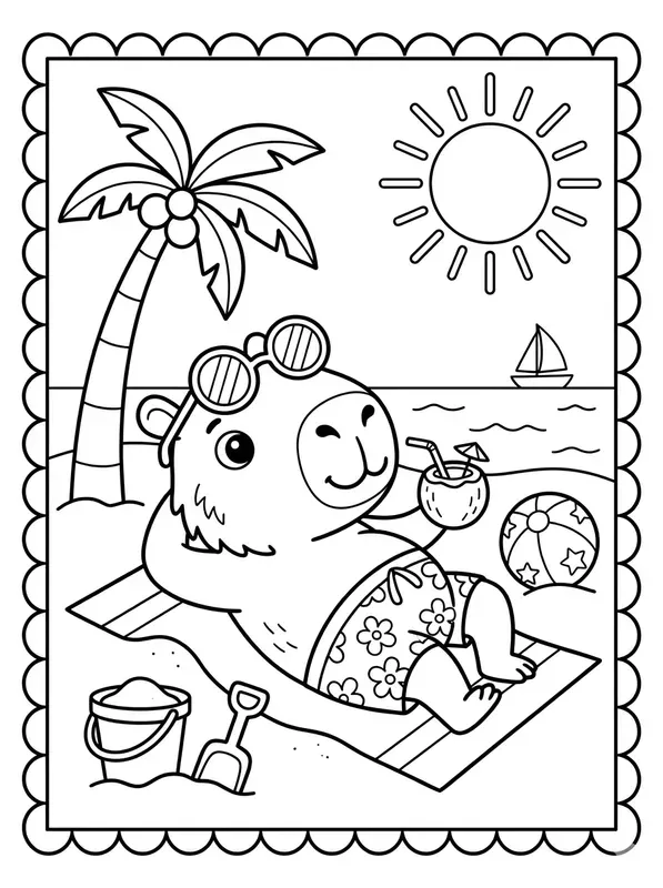 Cute Animal Coloring Book Pages