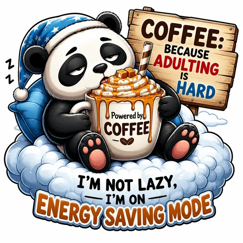 Cute Character Coffee Quote Tshirts