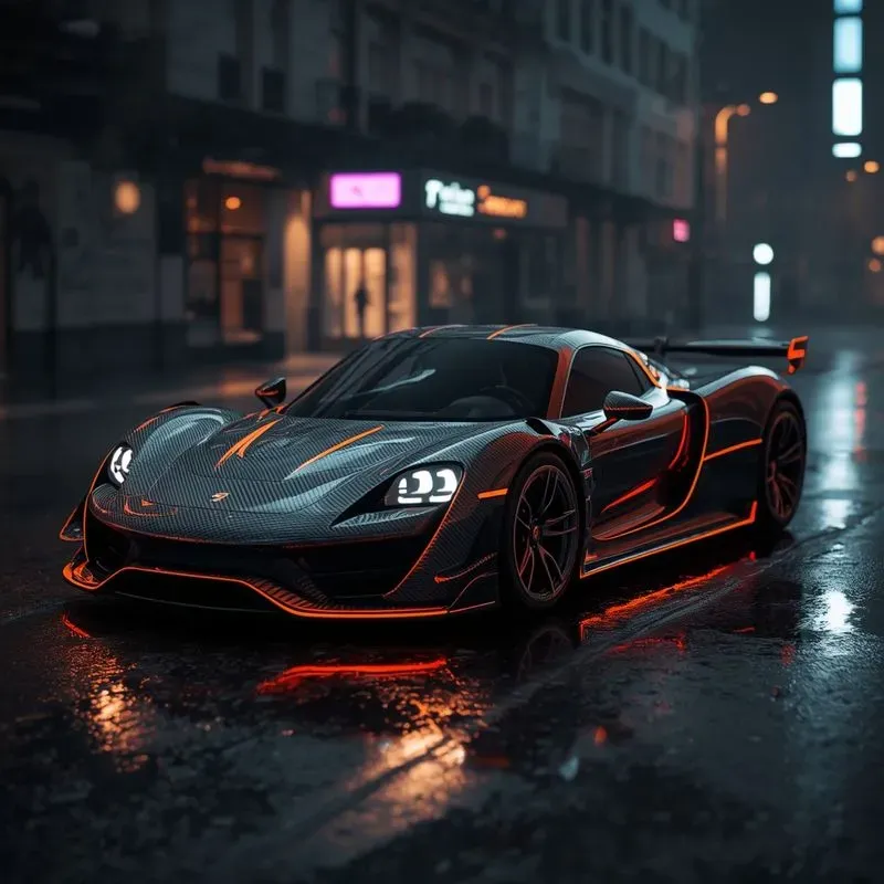 3D Cyberpunk Luxury Hypercars