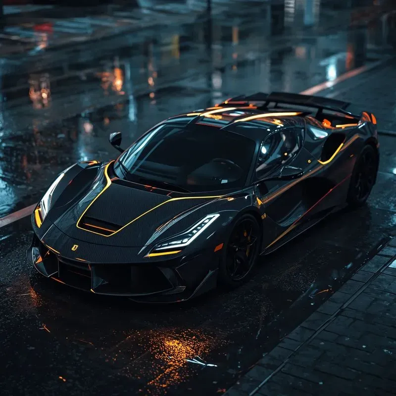 3D Cyberpunk Luxury Hypercars