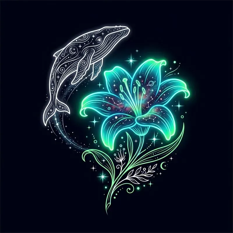 Cosmic Bloom Line Art Pros