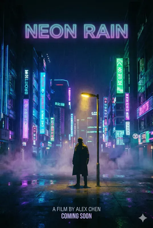 Filmstyle City Night Wall Art