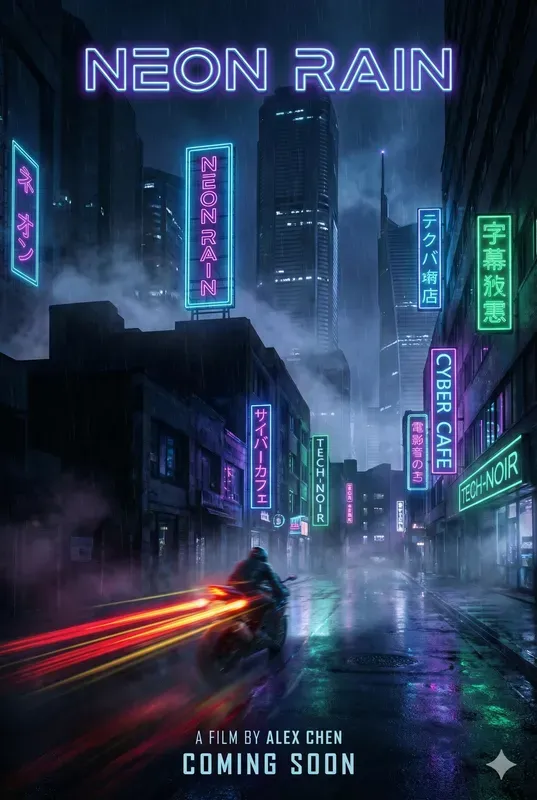 Filmstyle City Night Wall Art