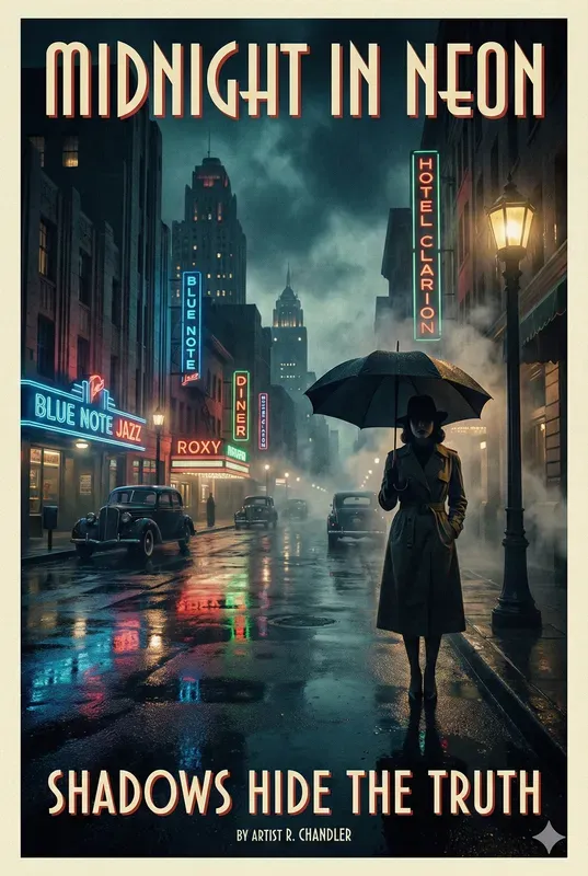 Filmstyle City Night Wall Art