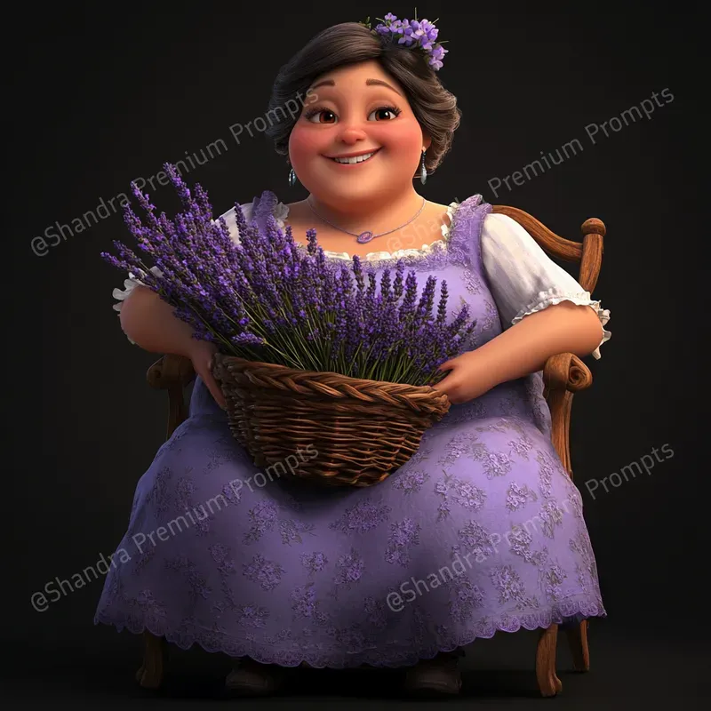 Pixar Style Lavender Mothers Day Cliparts