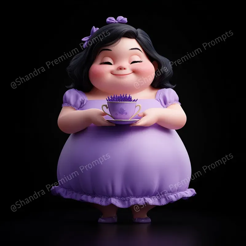 Pixar Style Lavender Mothers Day Cliparts