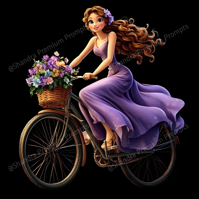 Pixar Style Lavender Mothers Day Cliparts