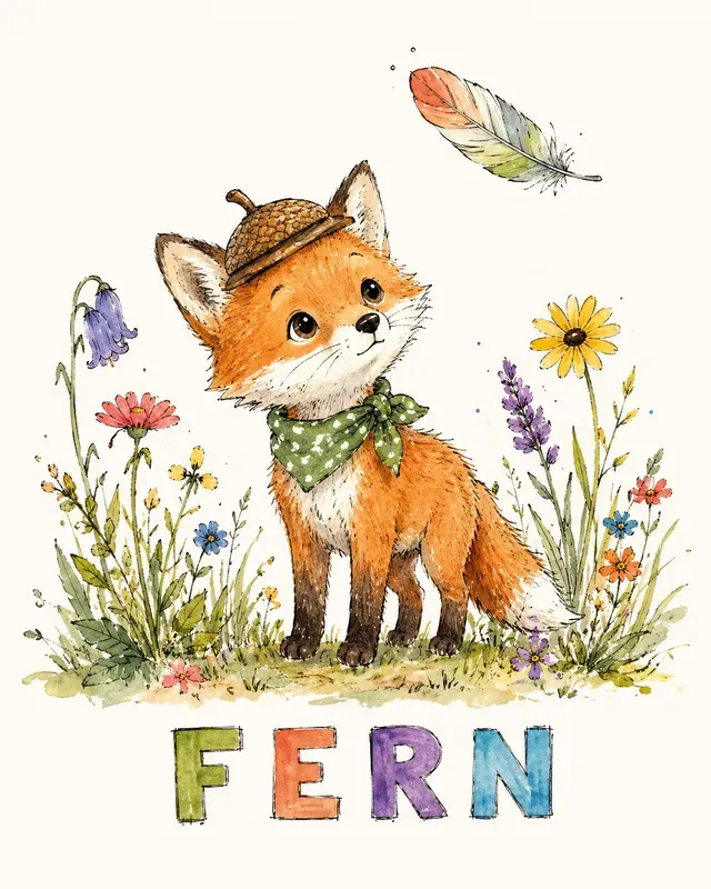 Whimsical Watercolor Animal Characters