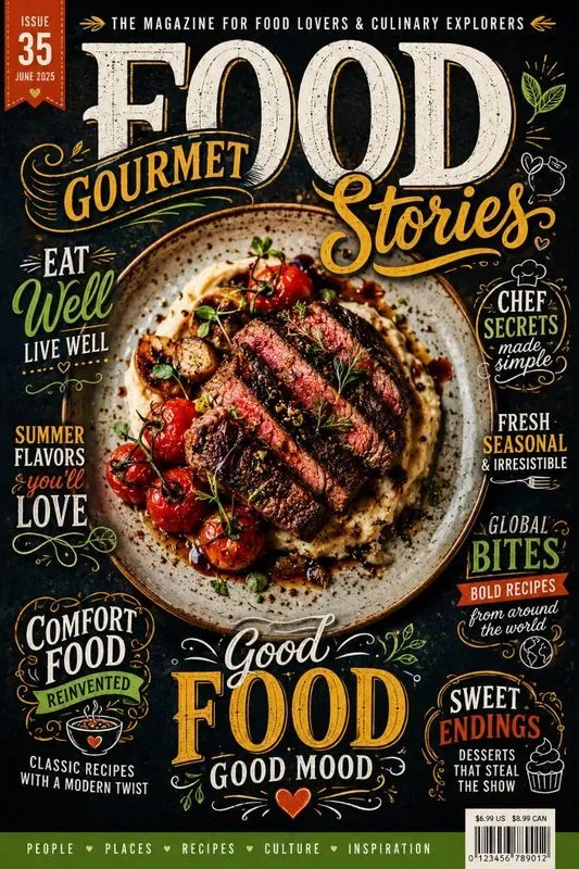 Handdrawn Editorial Magazine Covers