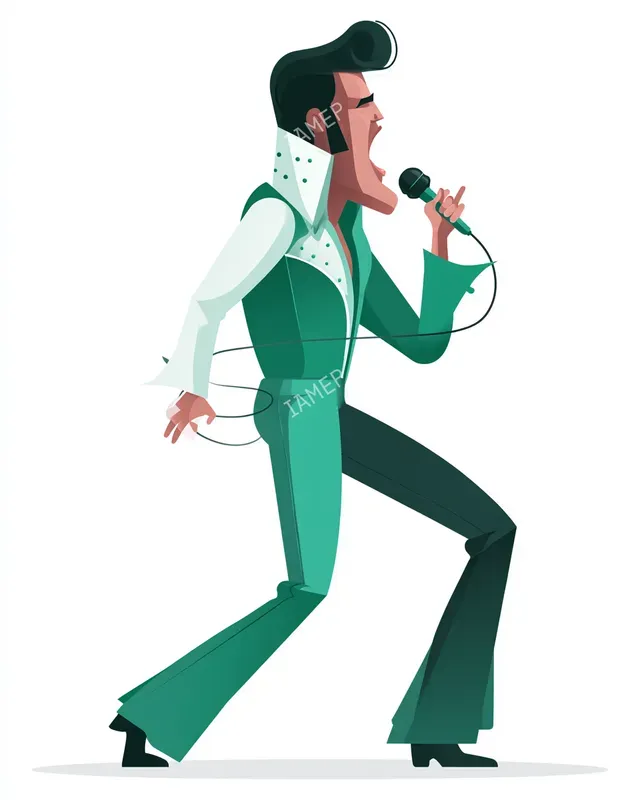 Vector Caricatures In Greens