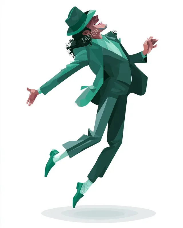 Vector Caricatures In Greens