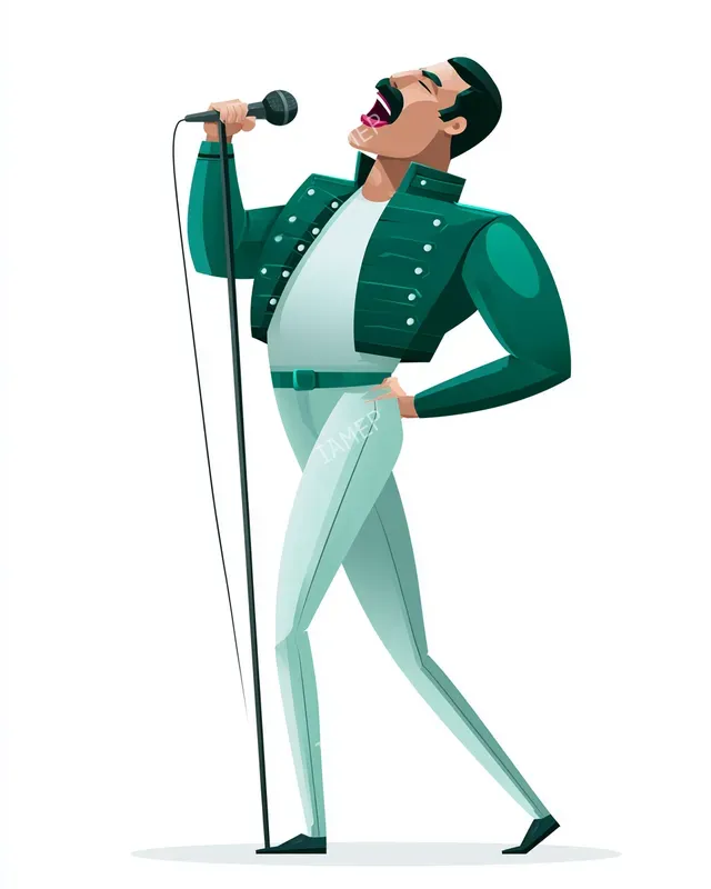 Vector Caricatures In Greens